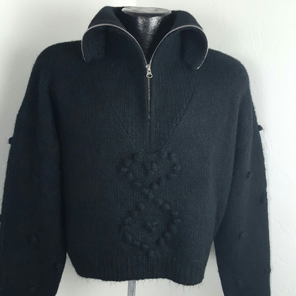 Wildfox True black sceptor sweater knit pullover women size M New - Picture 5 of 8